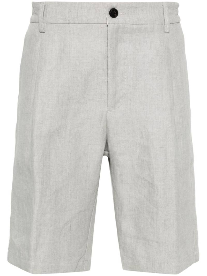 Eleventy pleat-detail linen bermuda shorts - Green von Eleventy