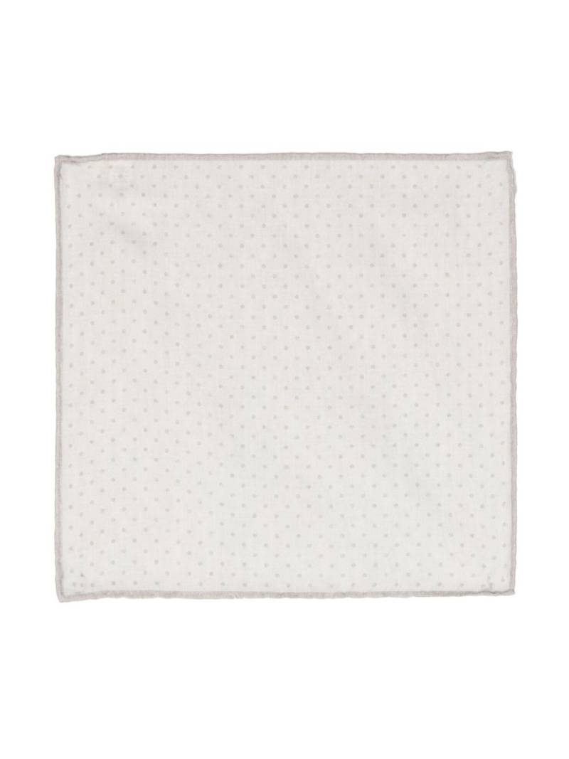 Eleventy polka-dot cotton-wool scarf - Neutrals von Eleventy