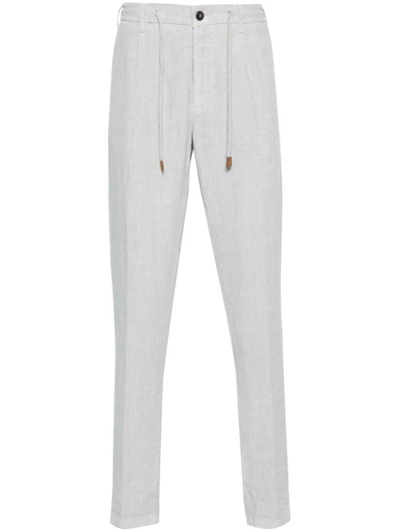 Eleventy poplin linen trousers - Blue von Eleventy