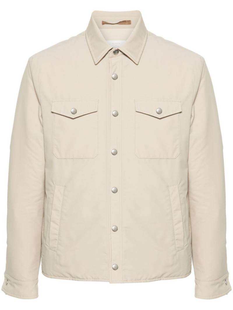 Eleventy press-stud padded shirt jacket - Neutrals von Eleventy