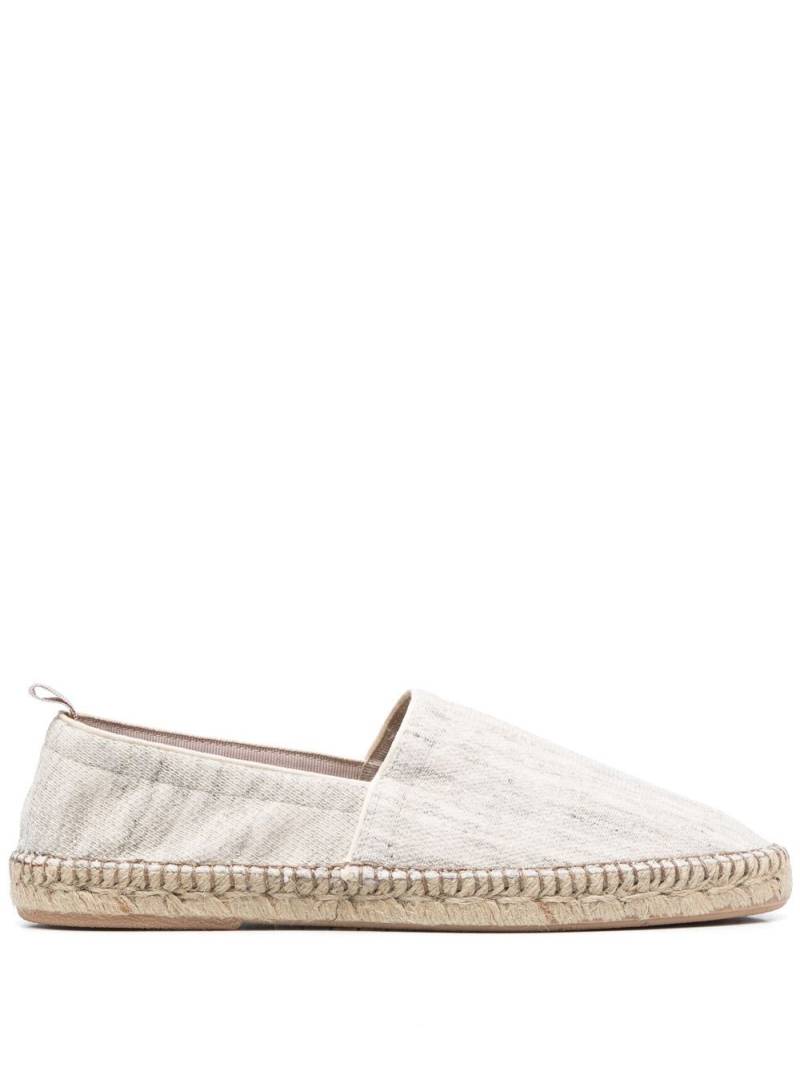 Eleventy raffia-sole slip-on espadrilles - Grey von Eleventy