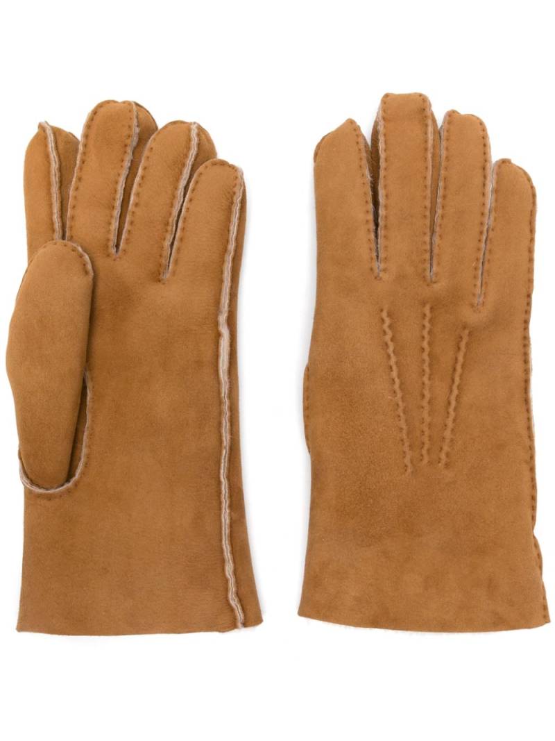 Eleventy raised-seam gloves - Brown von Eleventy