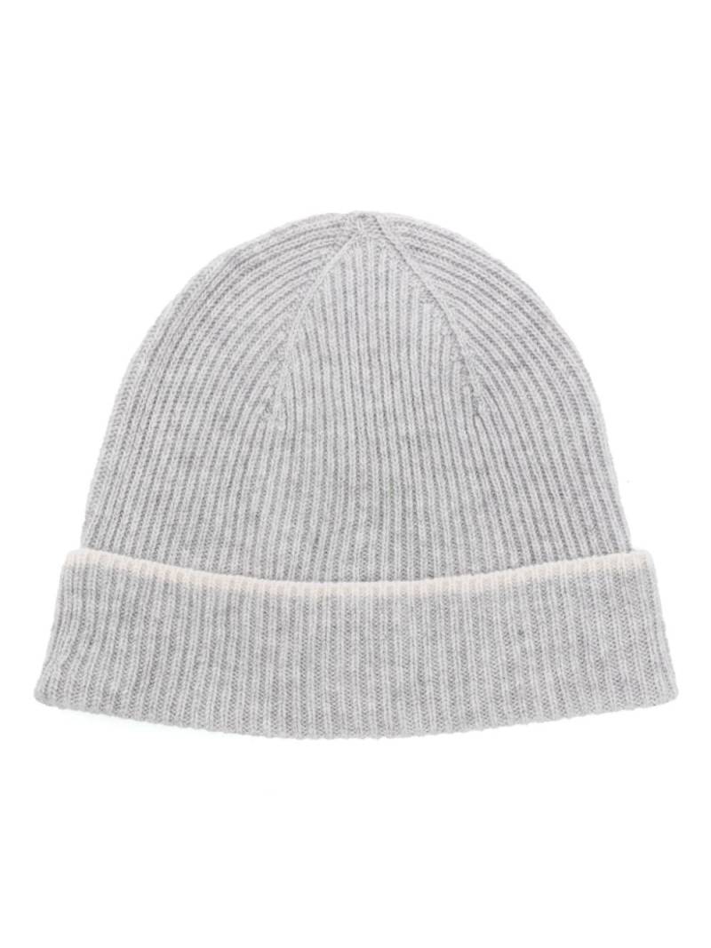 Eleventy ribbed-knit beanie hat - Grey von Eleventy