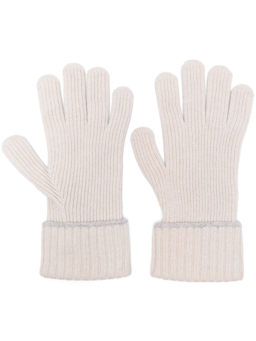 Eleventy ribbed-knit gloves - Neutrals von Eleventy