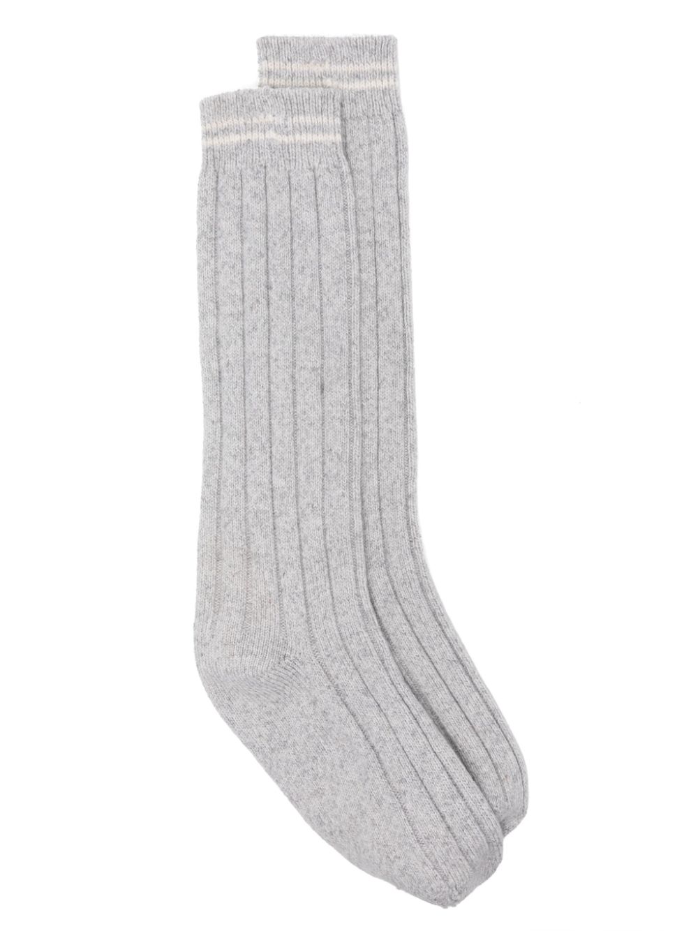 Eleventy ribbed-knit socks - Grey von Eleventy