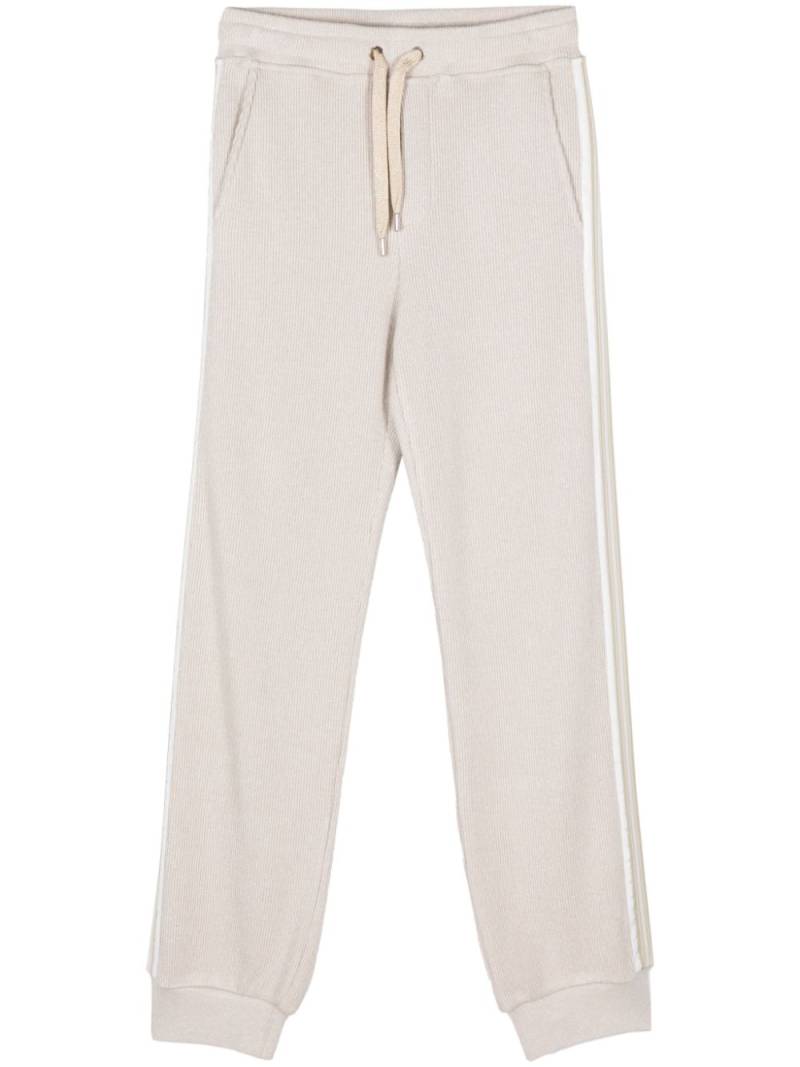 Eleventy ribbed-knit sweatpants - Neutrals von Eleventy