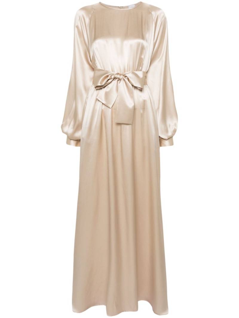 Eleventy satin silk maxi dress - Neutrals von Eleventy