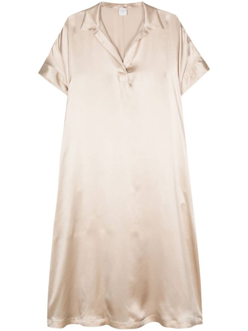 Eleventy satin silk midi dress - Neutrals von Eleventy