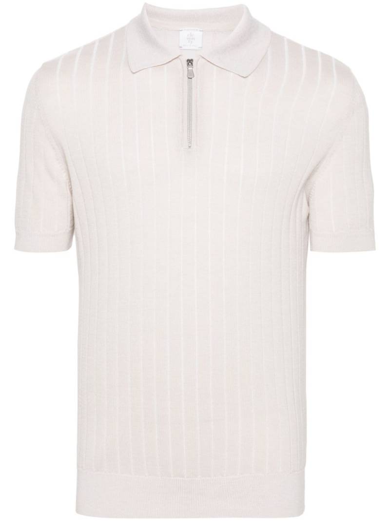 Eleventy short-sleeve knitted polo shirt - Neutrals von Eleventy