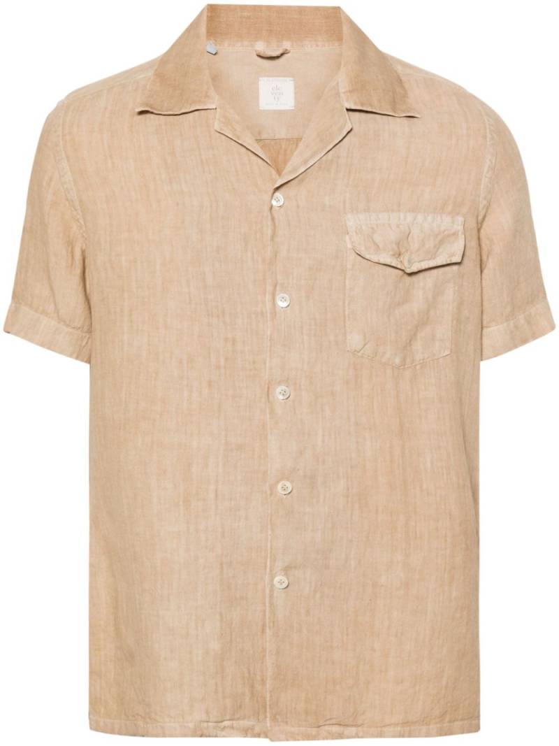 Eleventy short-sleeve linen shirt - Neutrals von Eleventy