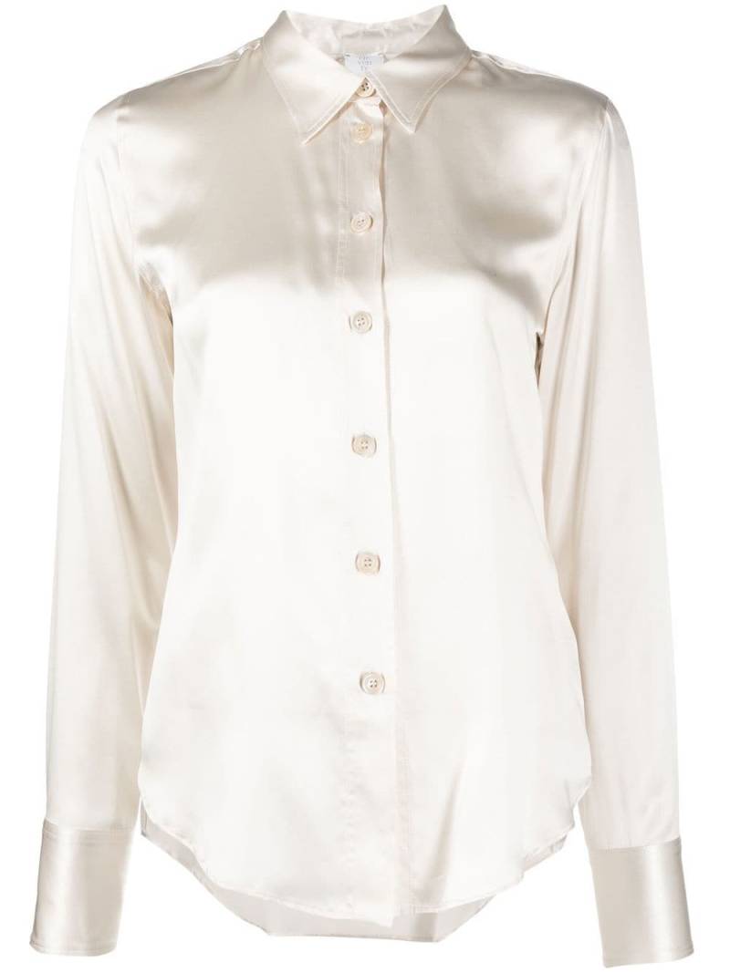 Eleventy silk long-sleeved shirt - Neutrals von Eleventy