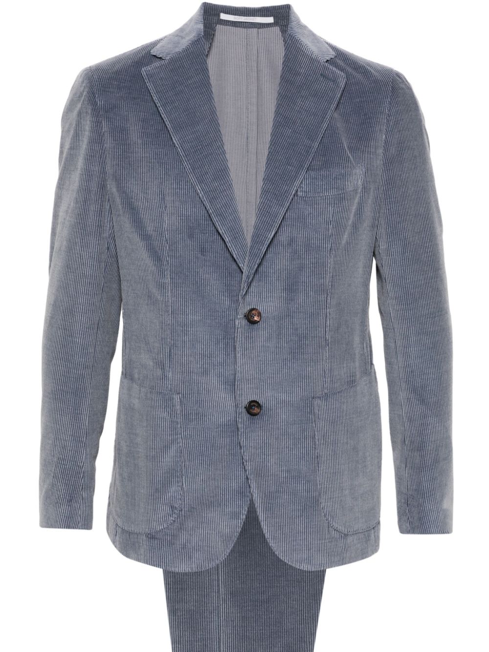 Eleventy single-breasted corduroy suit - Blue von Eleventy