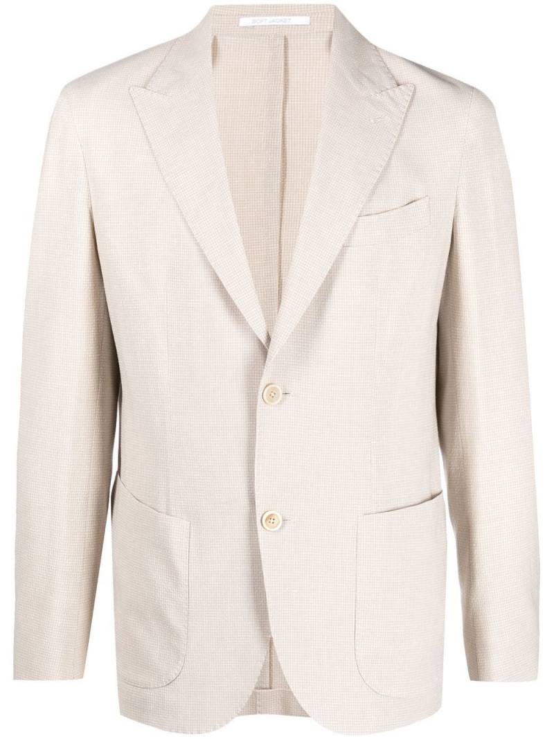 Eleventy single-breasted wool-blend blazer - Neutrals von Eleventy