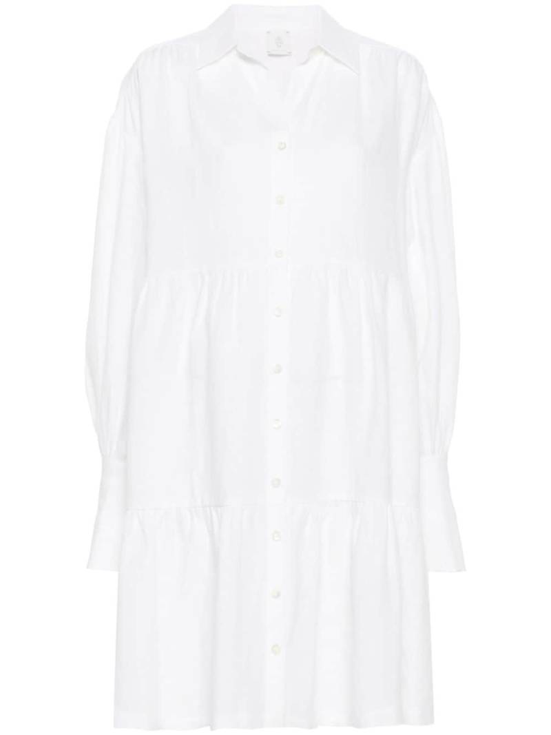 Eleventy tiered linen mini dress - Neutrals von Eleventy