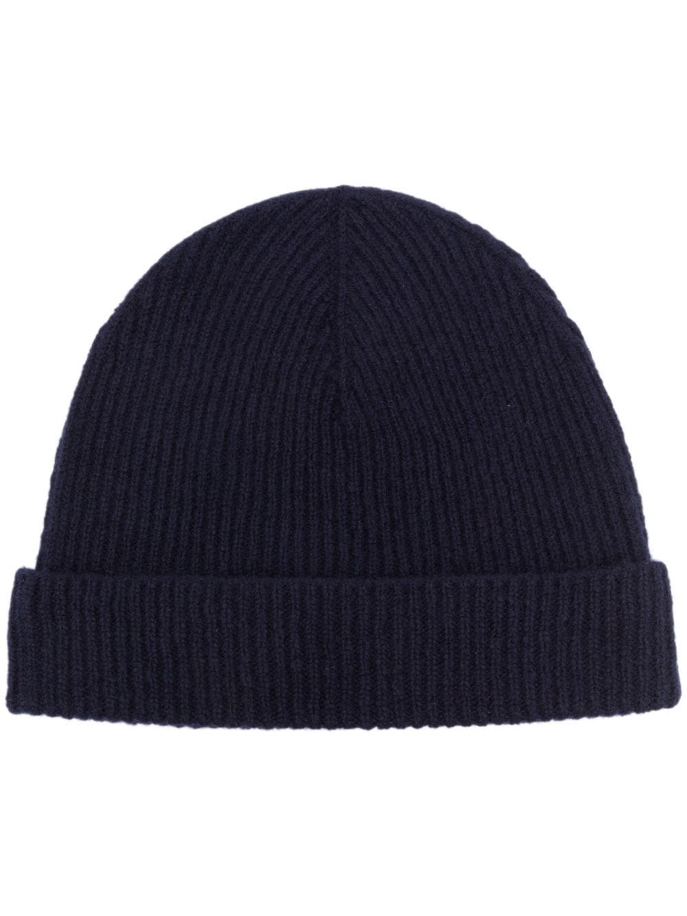 Eleventy turn-up brim ribbed-knit beanie - Blue von Eleventy