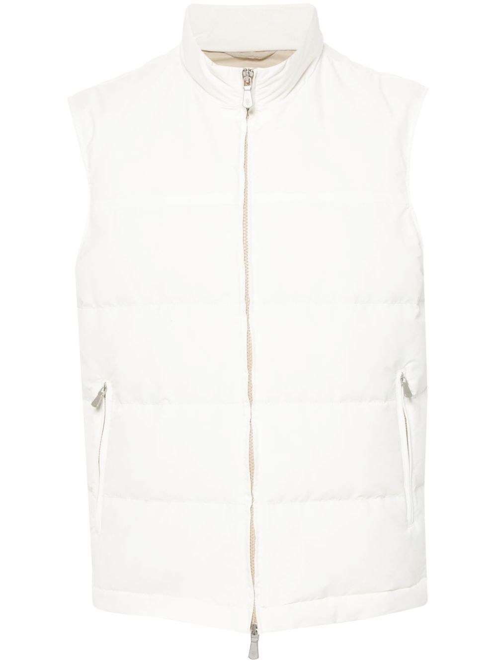 Eleventy wool-blend quilted gilet - White von Eleventy