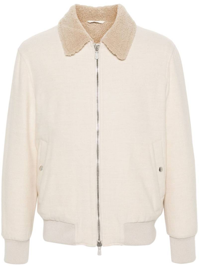 Eleventy wool bomber jacket - Neutrals von Eleventy