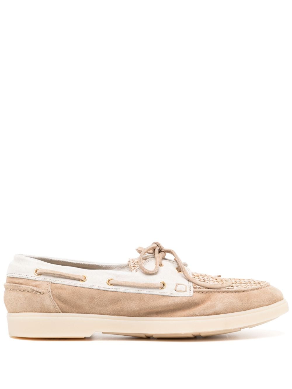 Eleventy woven-panel boat shoes - Neutrals von Eleventy