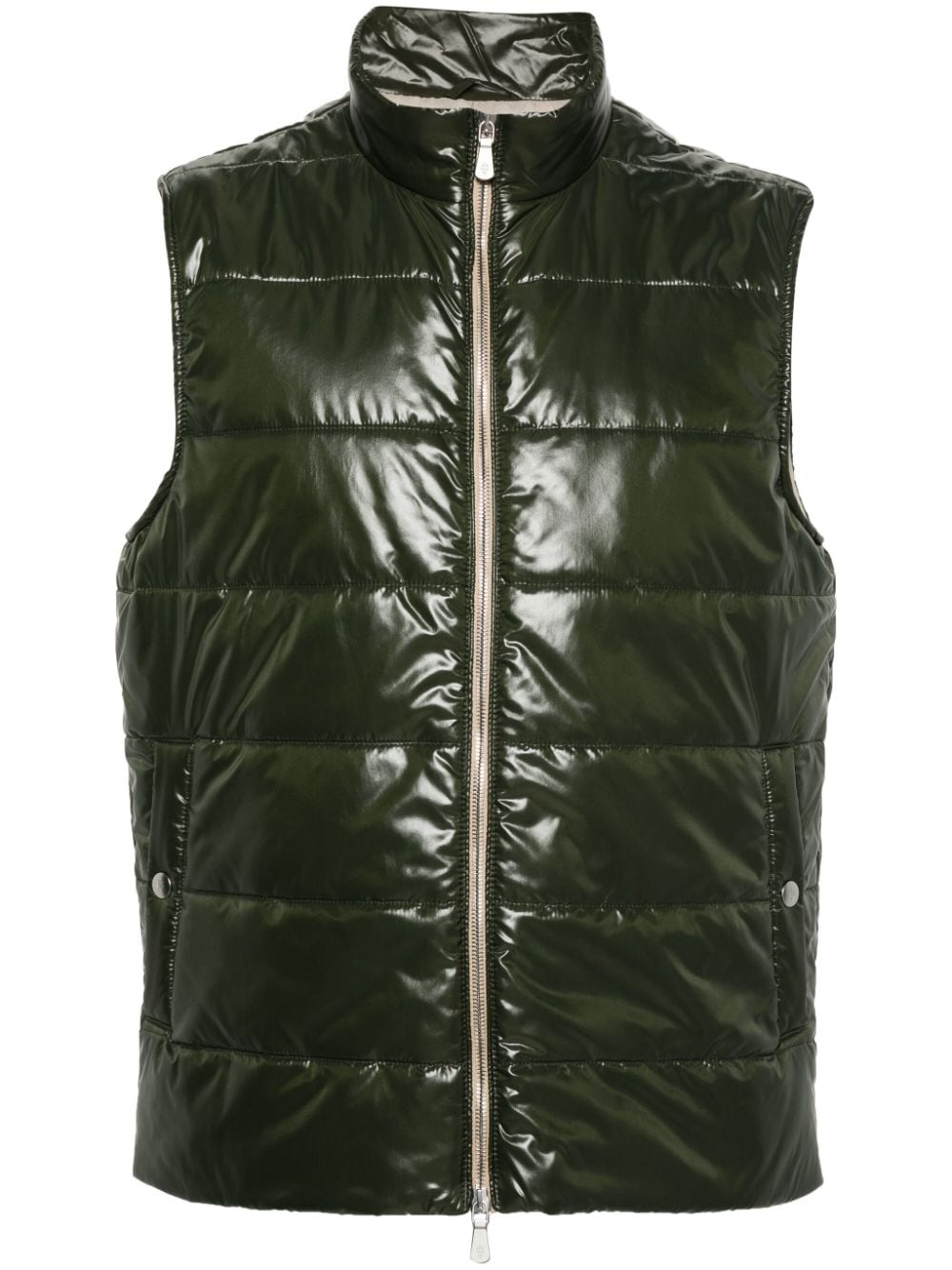 Eleventy zip-up padded gilet - Green von Eleventy