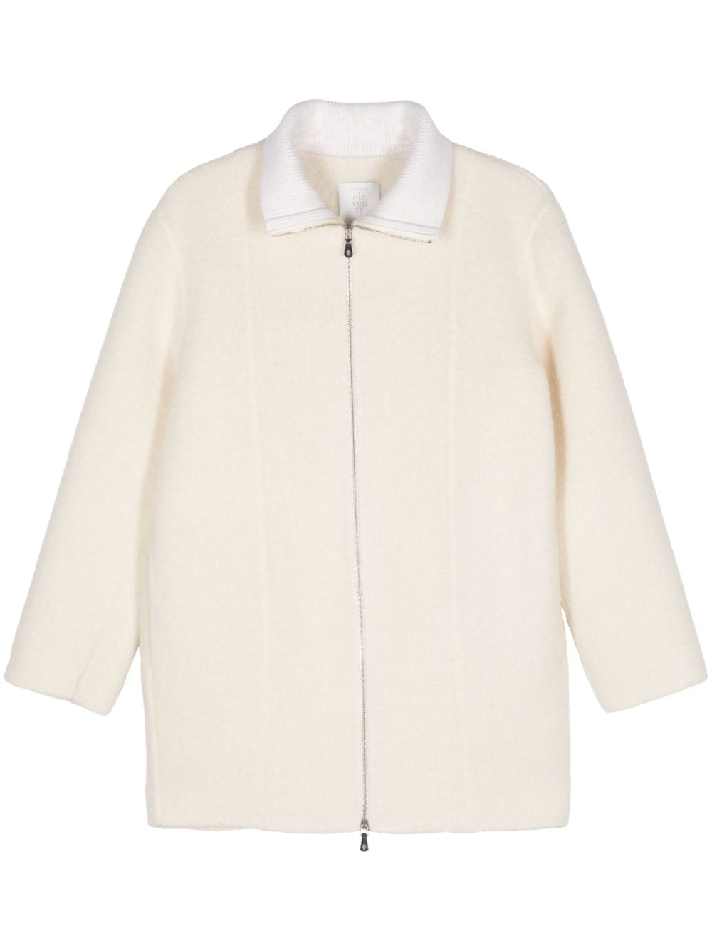 Eleventy zip-up wool blend coat - White von Eleventy