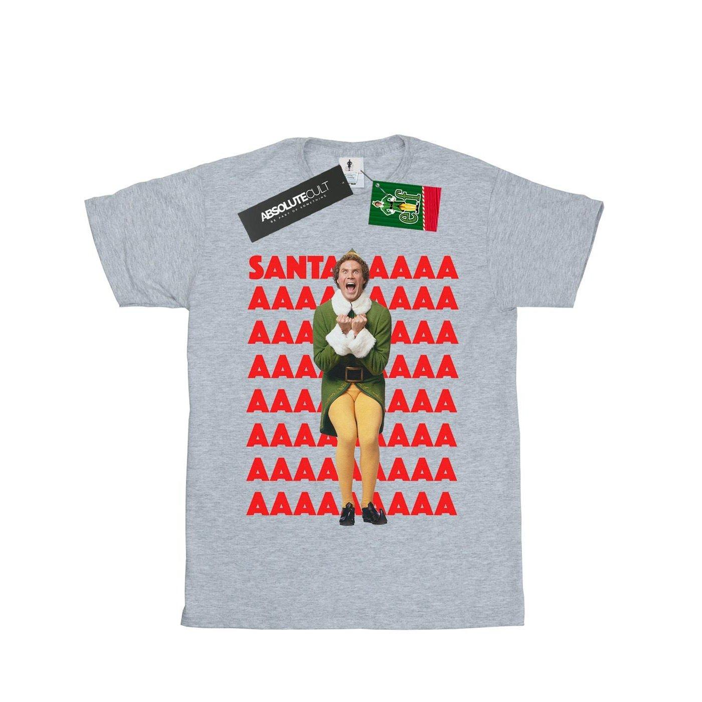Buddy Santa Scream Tshirt Jungen Grau 116 von Elf