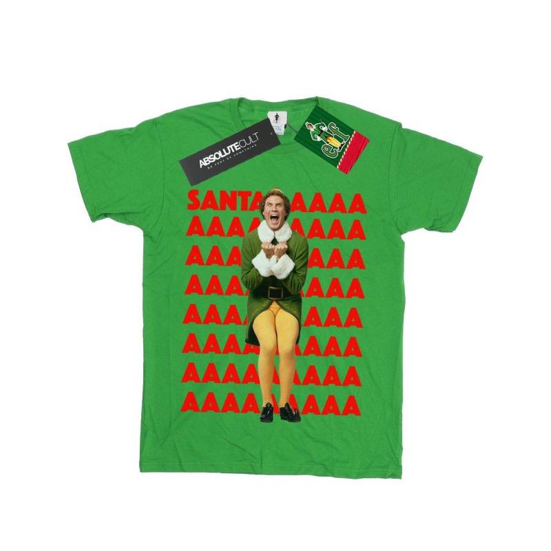 Buddy Santa Scream Tshirt Jungen Grün 116 von Elf