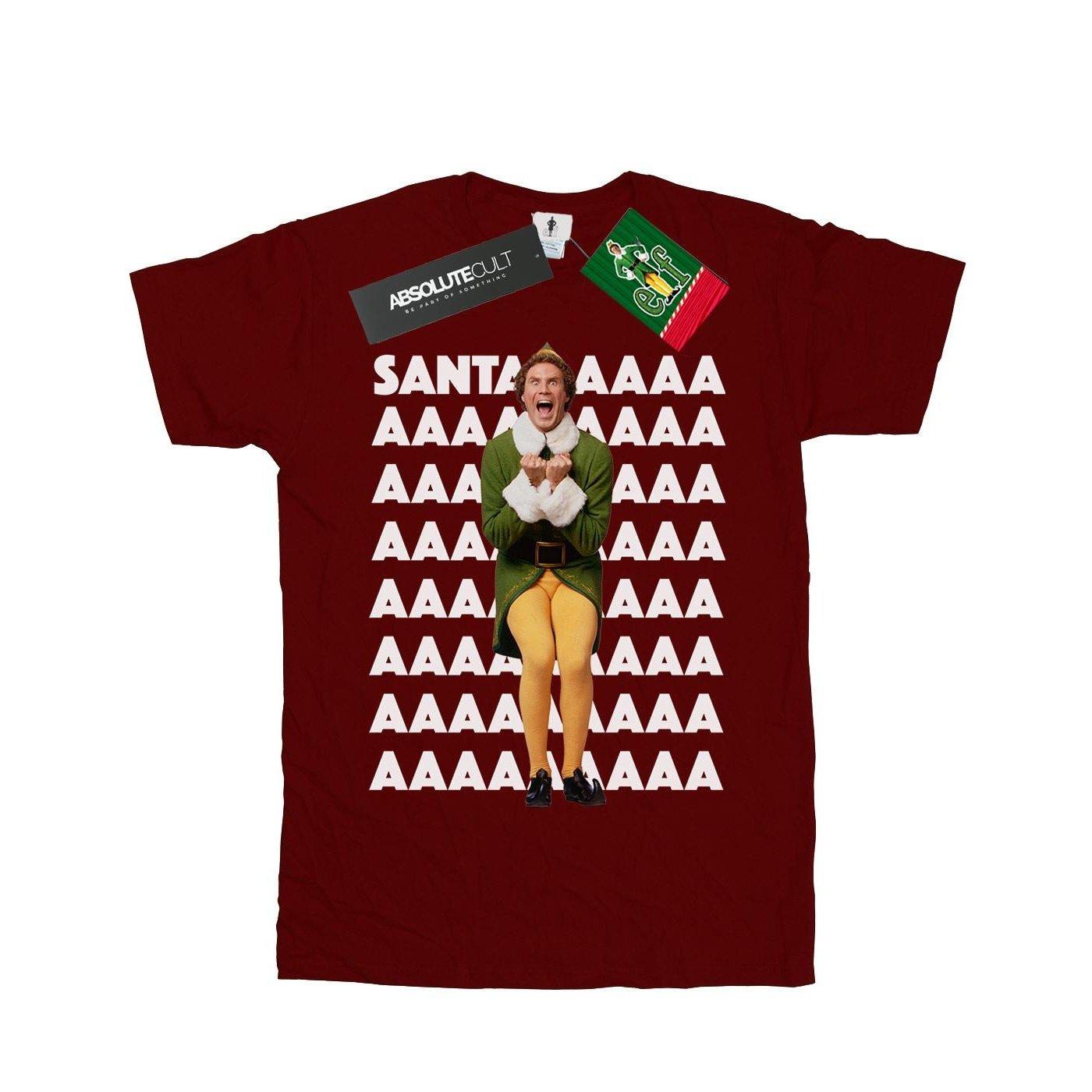 Buddy Santa Scream Tshirt Jungen Weinrot 140/146 von Elf