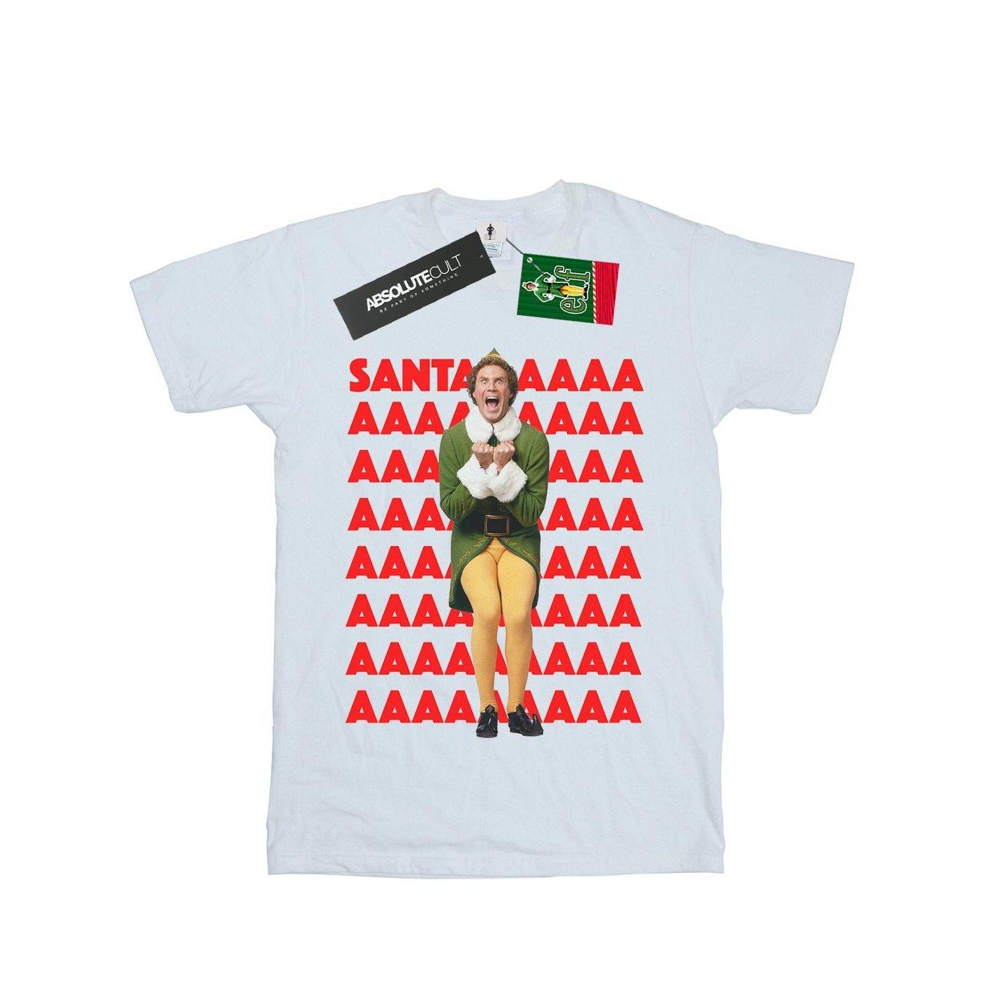 Buddy Santa Scream Tshirt Jungen Weiss 140/146 von Elf