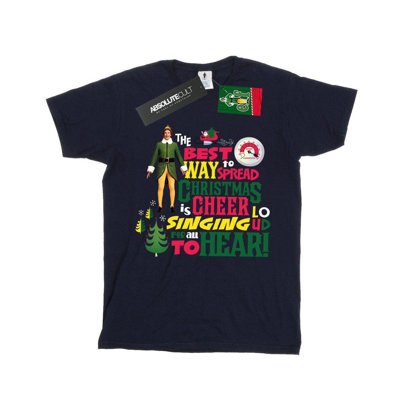 Elf - Christmas Cheer TShirt, 128, Marine von Elf