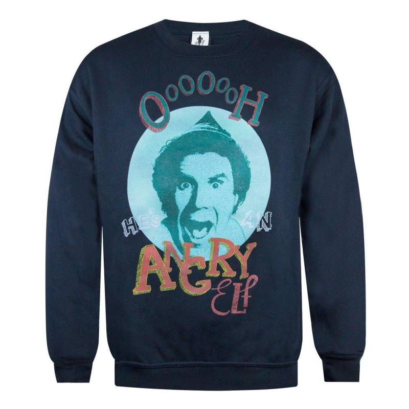 Oh Hes Angry Sweatshirt Weihnachtliches Design Damen Marine M von Elf