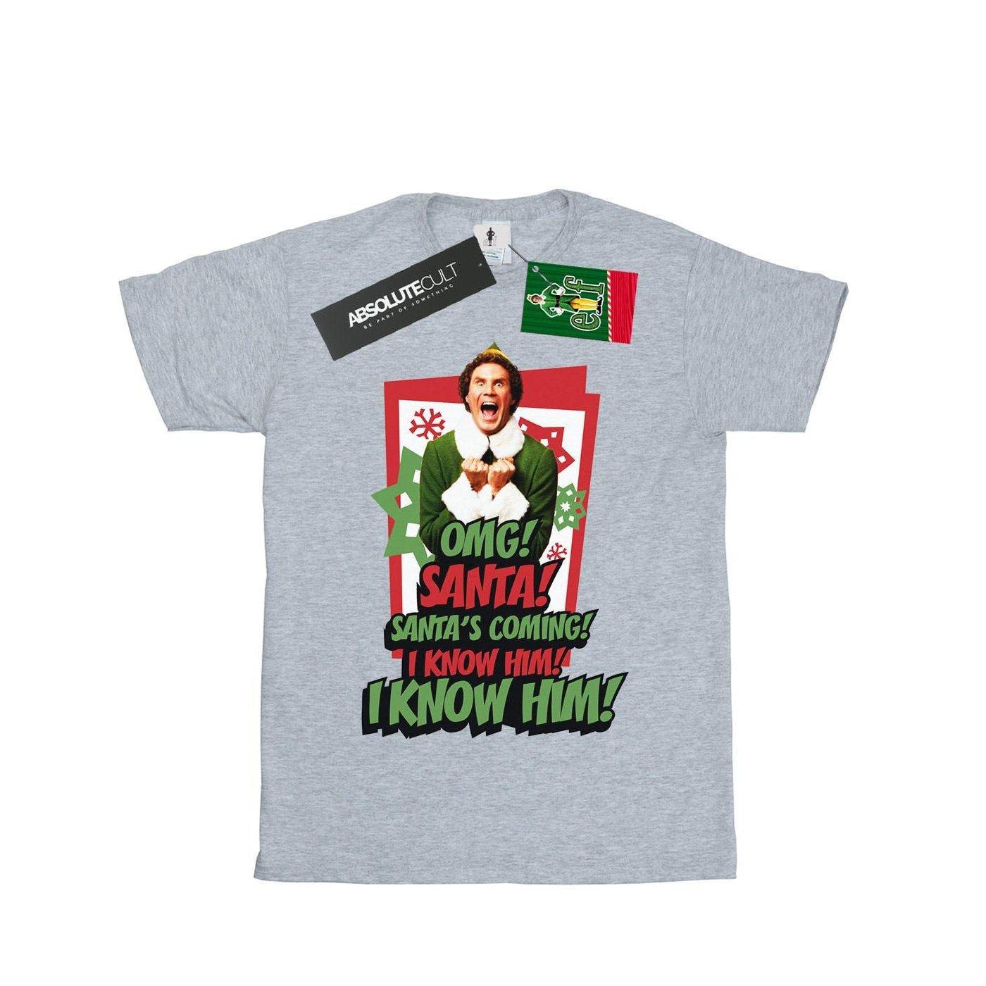 Omg Santa Tshirt Jungen Grau 116 von Elf