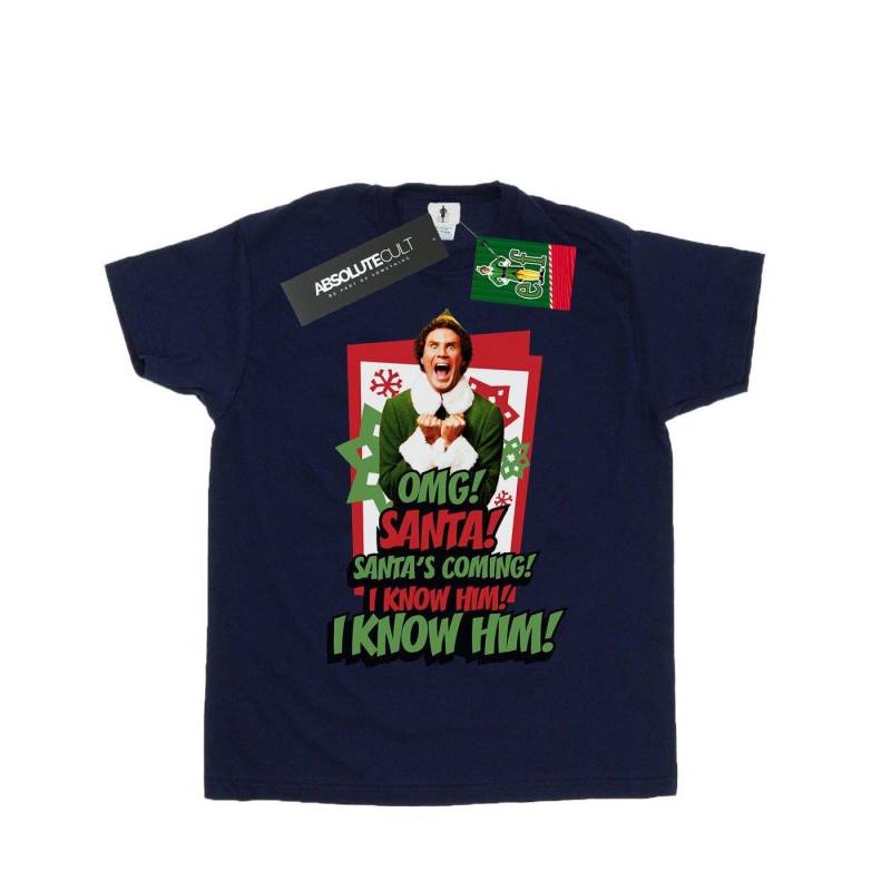 Omg Santa Tshirt Jungen Marine 128 von Elf