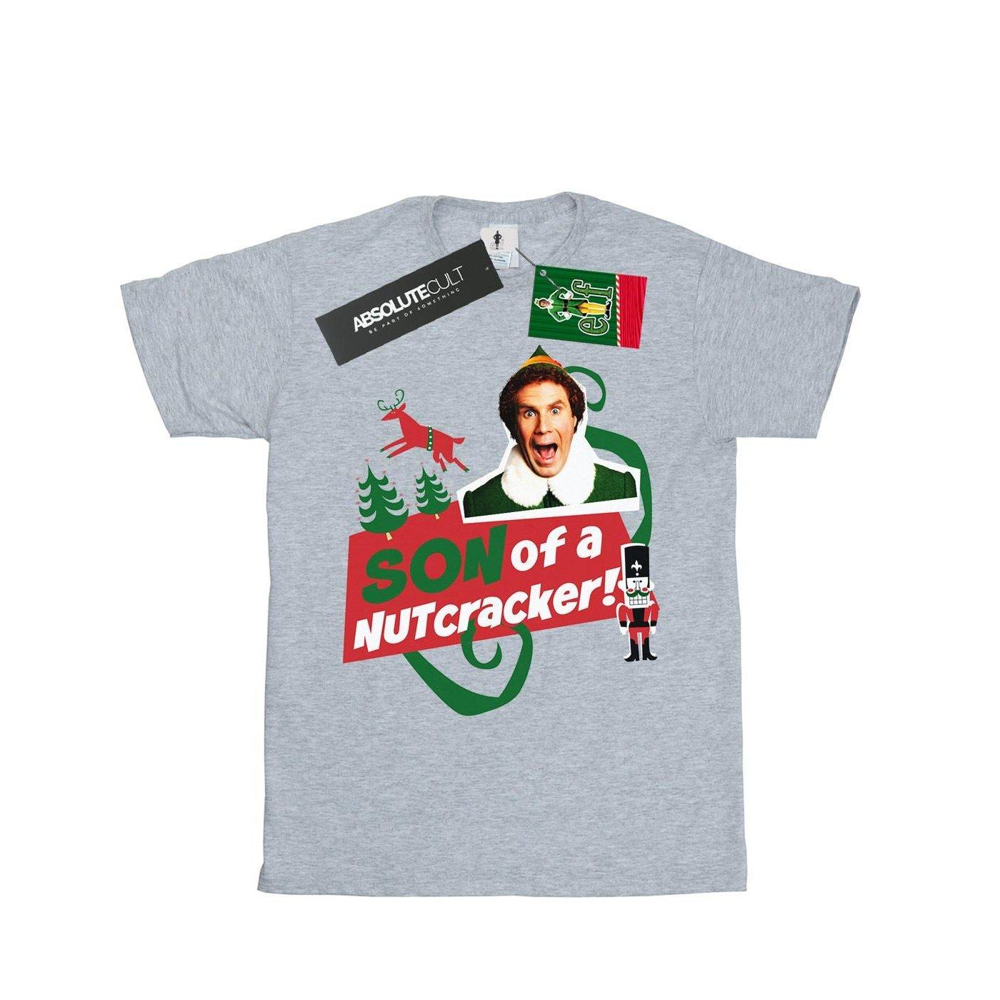 Son Of A Nutcracker Tshirt Jungen Grau 128 von Elf