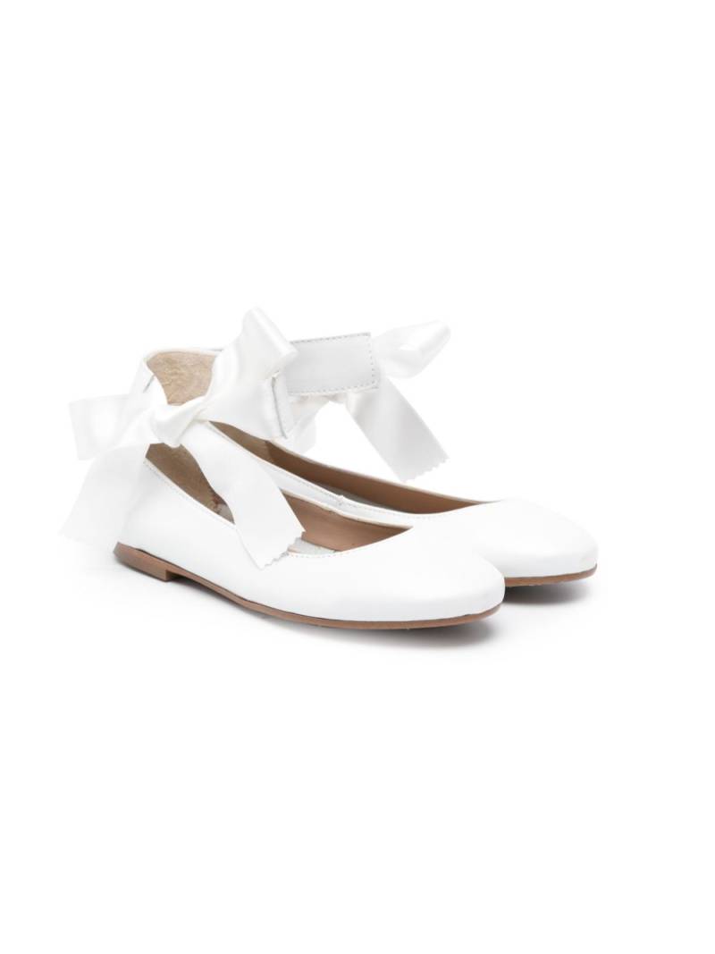 Eli1957 bow-detail leather ballerina shoes - White von Eli1957