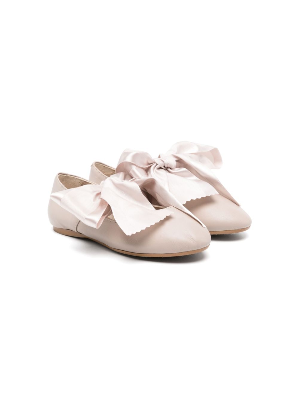Eli1957 ribbon-detailed leather ballerina shoes - Grey von Eli1957