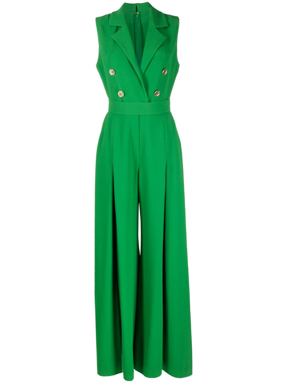 Elie Saab Cady embossed-button jumpsuit - Green von Elie Saab