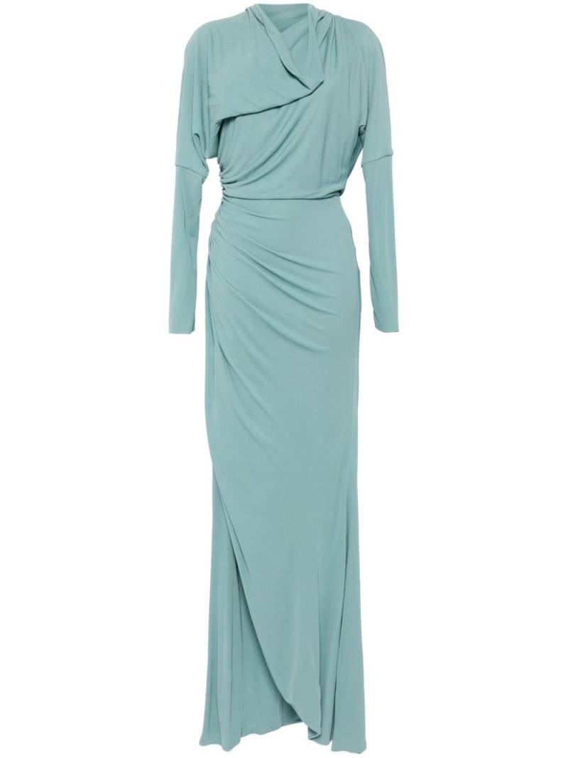 Elie Saab asymmetric jersey dress - Blue von Elie Saab