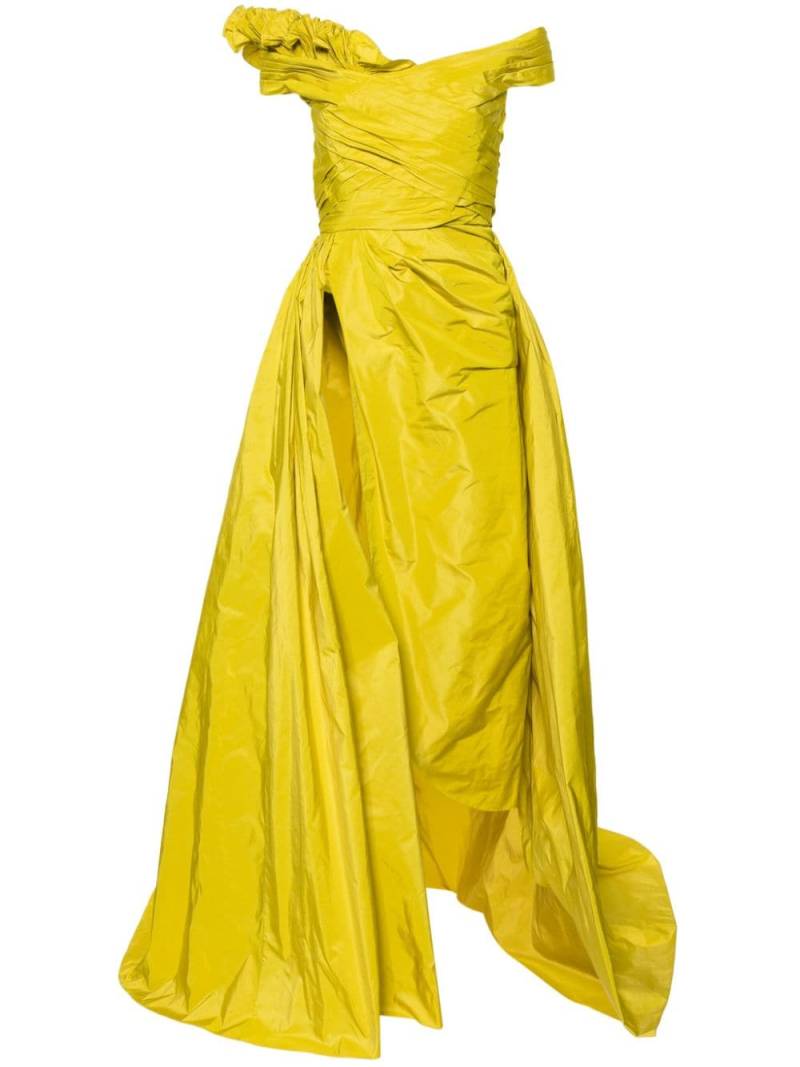 Elie Saab asymmetric taffeta gown - Yellow von Elie Saab