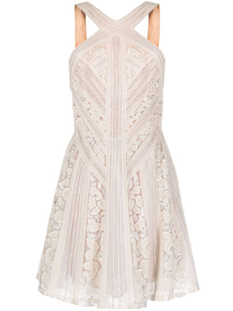 Elie Saab bead-embellished silk dress - White von Elie Saab