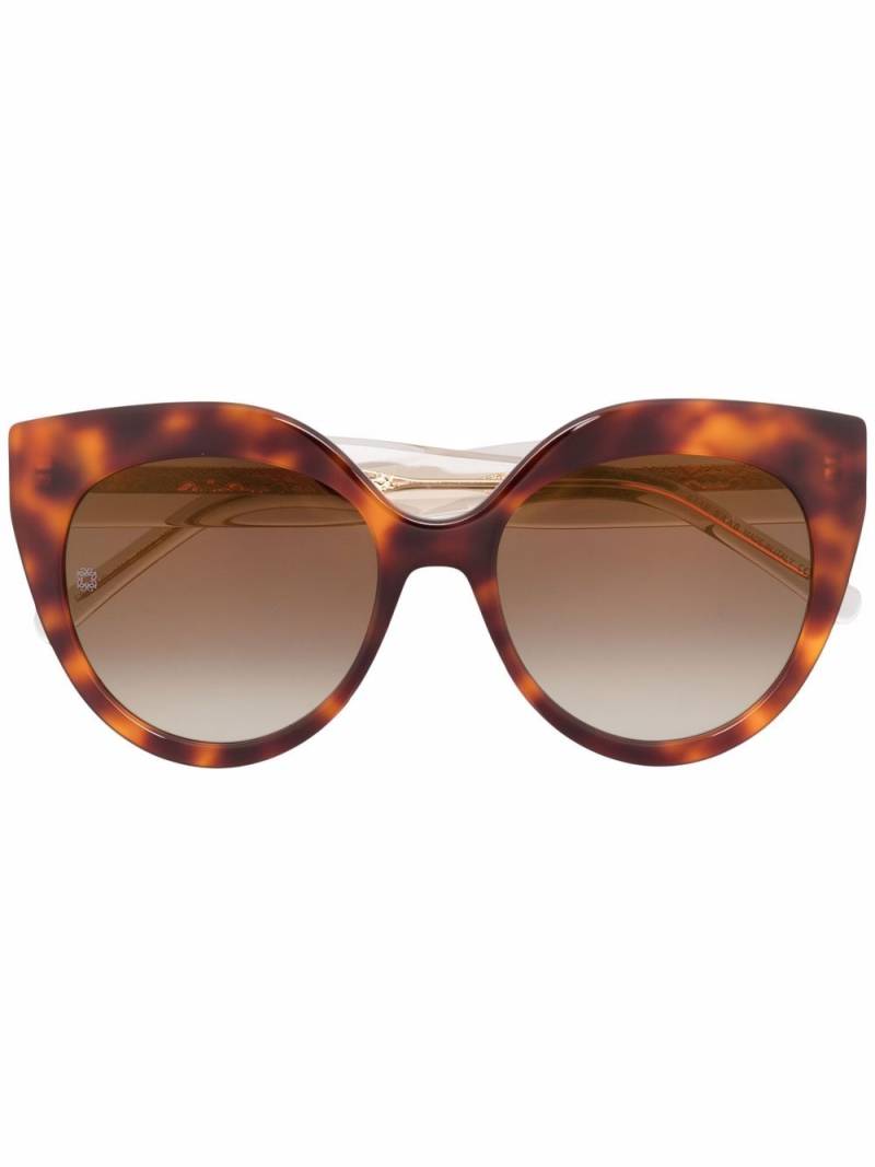 Elie Saab cat eye sunglasses - Brown von Elie Saab