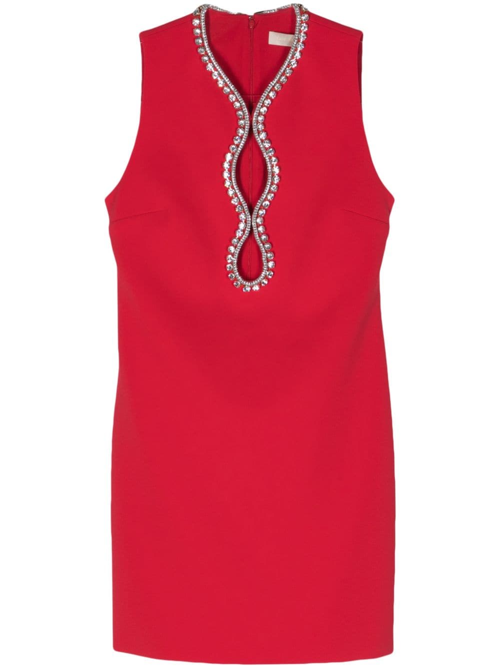 Elie Saab crystal-embellished cut-out minidress - Red von Elie Saab