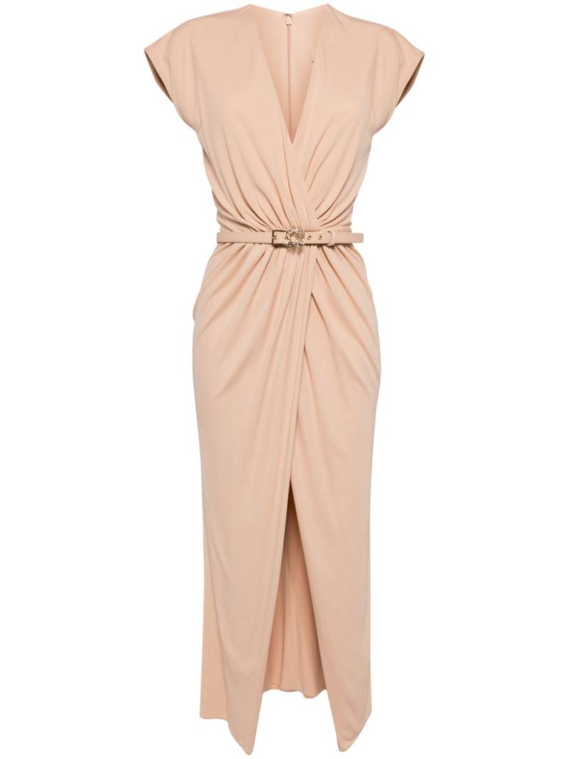 Elie Saab draped midi dress - Neutrals von Elie Saab