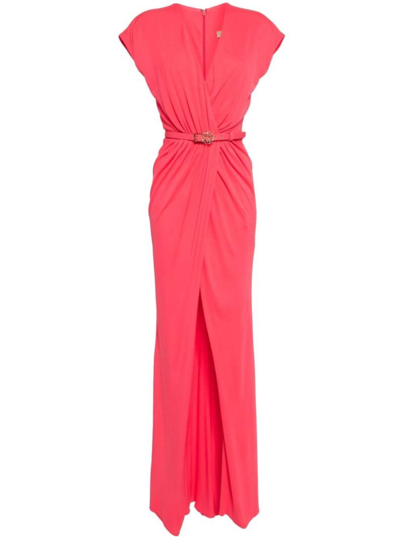 Elie Saab draped midi dress - Pink von Elie Saab