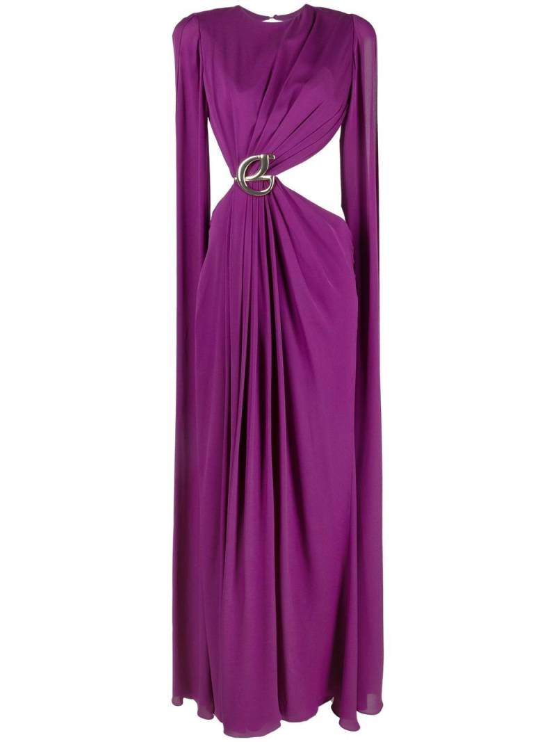 Elie Saab draped silk dress - Purple von Elie Saab