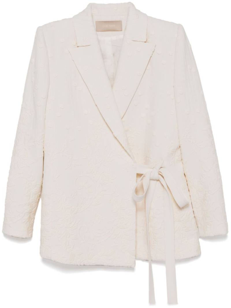 Elie Saab embroidered cady blazer - Neutrals von Elie Saab