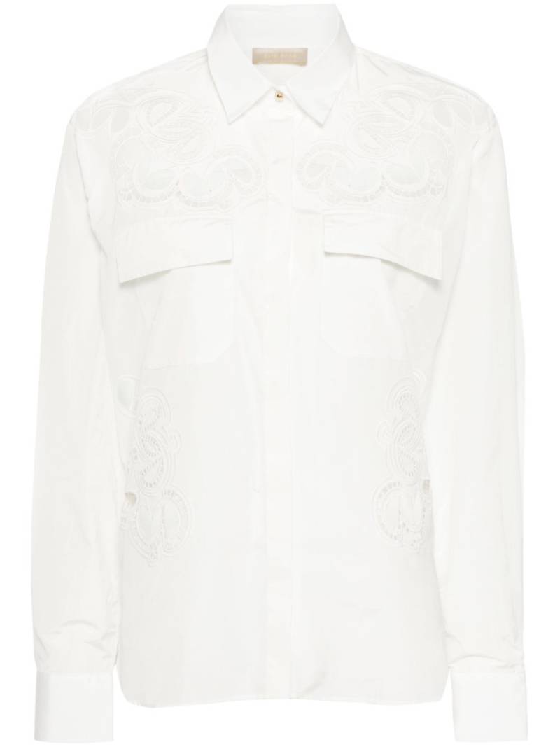 Elie Saab embroidered cut-out shirt - White von Elie Saab