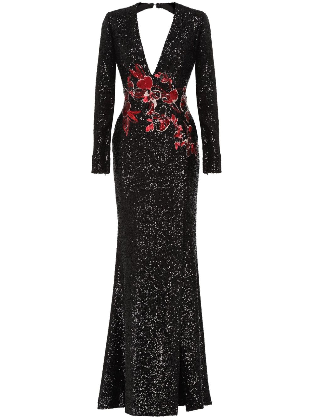 Elie Saab embroidered sequinned gown - Black von Elie Saab