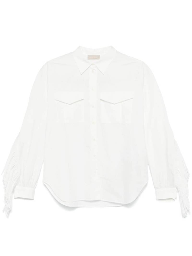 Elie Saab fringe-detailed shirt - White von Elie Saab