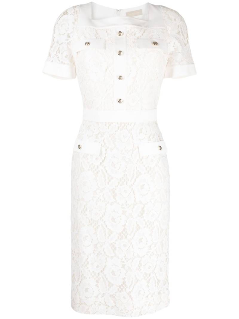 Elie Saab lace midi dress - White von Elie Saab