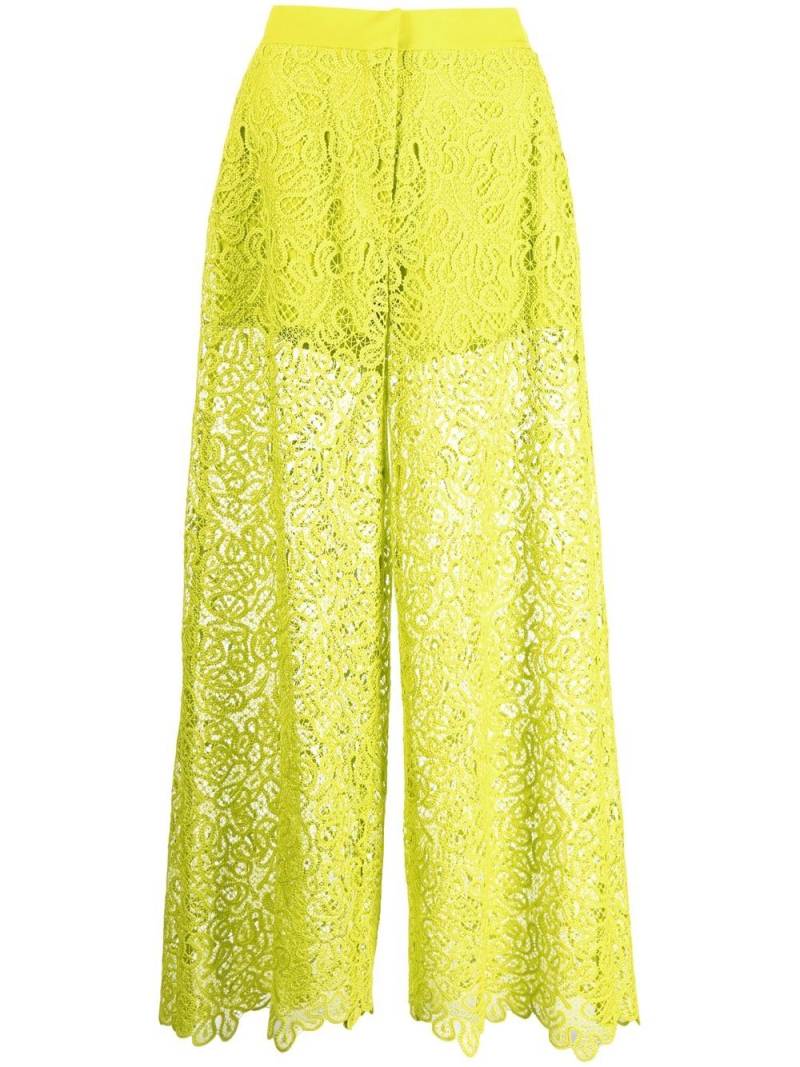 Elie Saab macramé wide-leg trousers - Green von Elie Saab